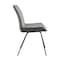 Armen Living Coronado Contemporary Dining Chair in Gray Powder Coated Finish and Pewter Fabric, PK2 LCCDSIPW - alternate 2
